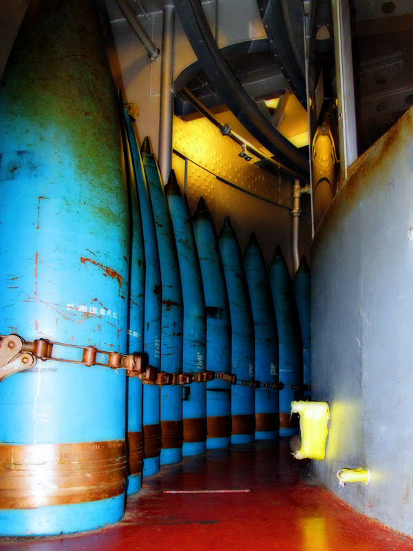 16 Inch Shell Armor Piercing Shells on USS Massachusetts