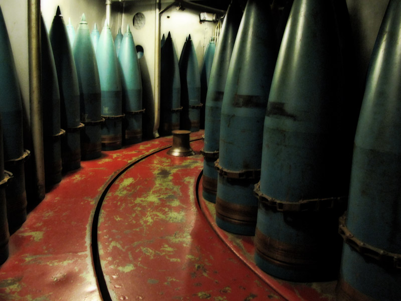 16 Inch Shell Armor Piercing Shells on USS Massachusetts
