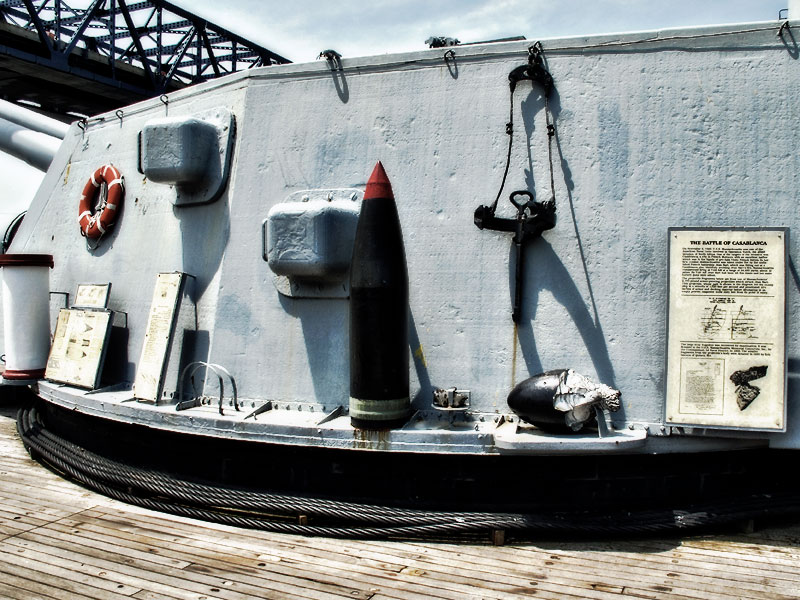 16 Inch Shell Armor Piercing Shell on USS Massachusetts