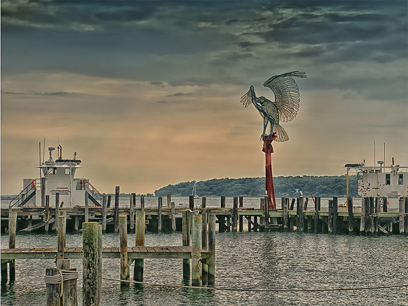 Metal Osprey in Greenport